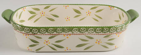Old World Green 13" Oval Baker