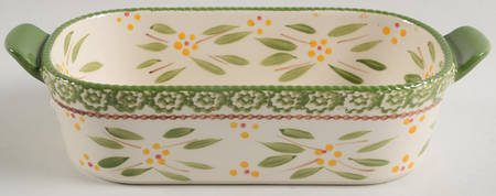 Old World Green 10" Oval Baker