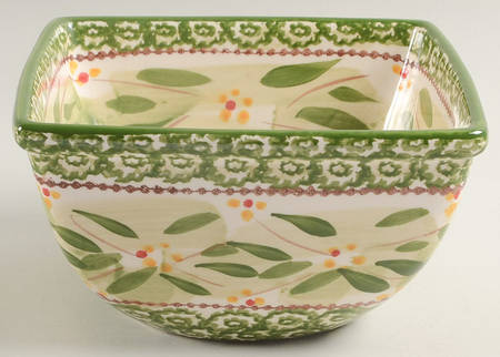 Old World Green 7" Square Mixing Bowl
