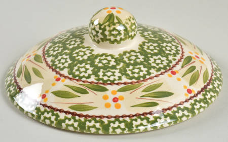 Old World Green Lid for 1 Qt Round Casserole