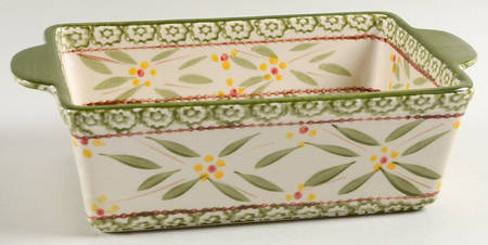 Old World Green 10" Rectangular Baker