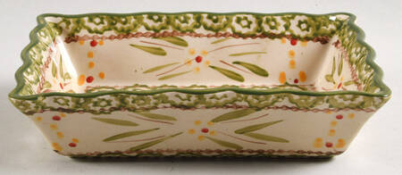 Old World Green 7" Rectangular Baker