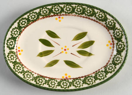 Old World Green Underplate for Gravy Boat