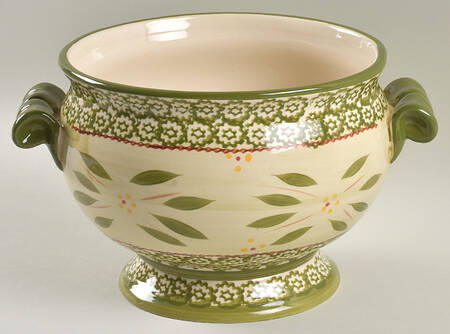 Old World Green Tureen No Lid