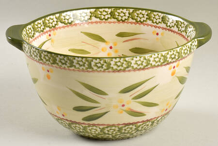 Old World Green 1.5 Quart Round Casserole No Lid
