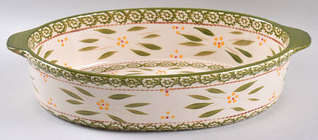 Old World Green 14" Oval Baker
