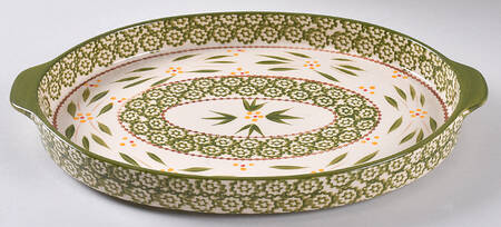 Old World Green Lid-It for 14" Oval Baker