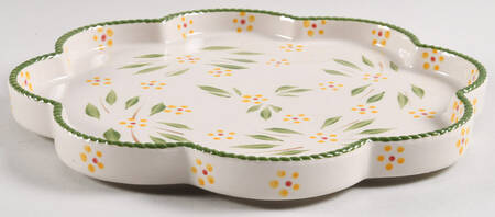 Old World Green Flower Shaped Lid-It (For 1.5 Qt Flower Baker)