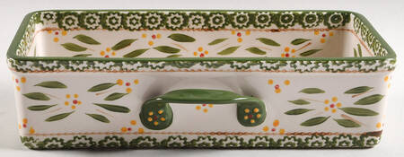 Old World Green Multifunctional Baker No Lid Or Drip Tray