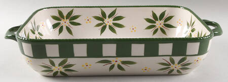 Old World Green 13'' Rectangular Baker