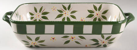 Old World Green 12" Rectangular Baker