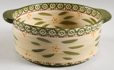 Old World Green 9" Round Handled Baker