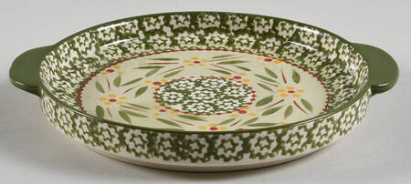 Old World Green 8" Oval Lid-It (Trivet,Tray,Baker Lid)