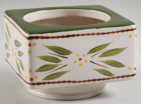 Old World Green 16 Oz Square Stacking Canister No Lid