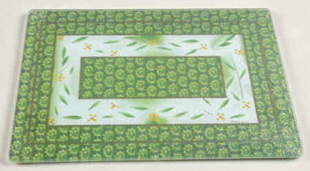Old World Green Glass Trivet for 13" Rectangular Baker