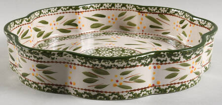 Old World Green 12" Fluted Cake Pan