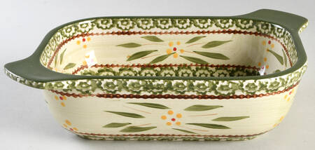 Old World Green 9" Rectangular Baker