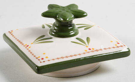 Old World Green Lid for Square Stacking Canister