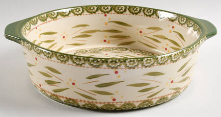 Old World Green 2.5 Qt Round Covered Casserole No Lid