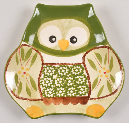 Old World Green Figural Dip Bowl (Dip & Spreader)