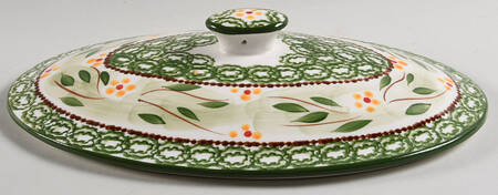 Old World Green Lid for 2 Quart Oval Covered Casserole