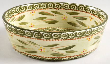 Old World Green Figural Oval Baker No Lid