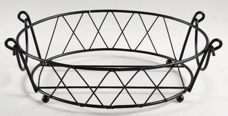 Old World Green Metal Basket for Figural Oval Baker