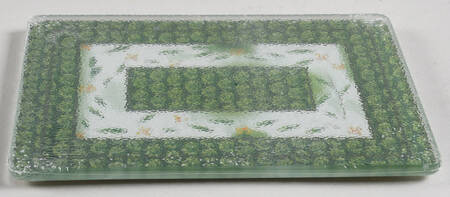 Old World Green Glass Trivet for 6" Rectangular Baker