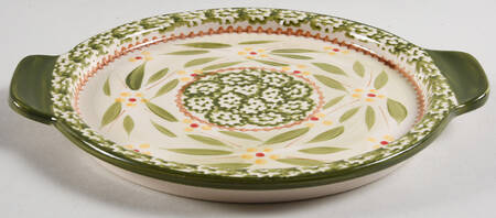 Old World Green 8" Round Lid-It (Trivet,Tray,Baker Lid)