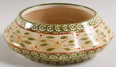 Old World Green Large Bowl for Christmas Tree Stacking Set