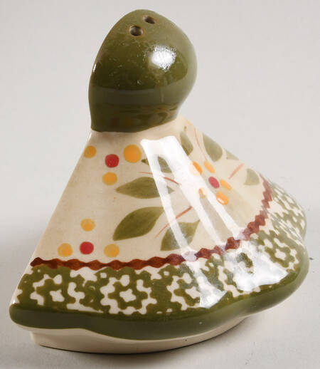 Old World Green Salt Shaker for Christmas Tree Stacking Set