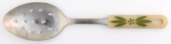 Old World Green Pierced Tablespoon (Serving Spoon)