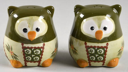 Old World Green Figural Salt & Pepper Set