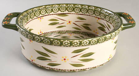 Old World Green 2 Qt Round Stacking Baker