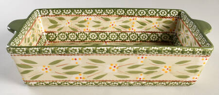Old World Green 12" Rectangular Baker