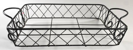 Old World Green Metal Stand for 13" Rectangular Baker