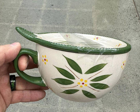 Old World Green Soup Mug & Lid-It