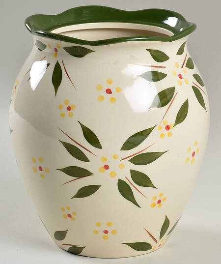 Old World Green Cookie Jar No Lid