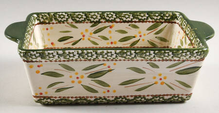 Old World Green 10" Rectangular Baker