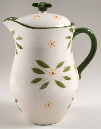 Old World Green Pitcher & Lid