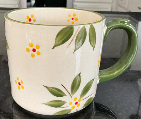 Old World Green Mug-No Lid, Coaster or Spoon