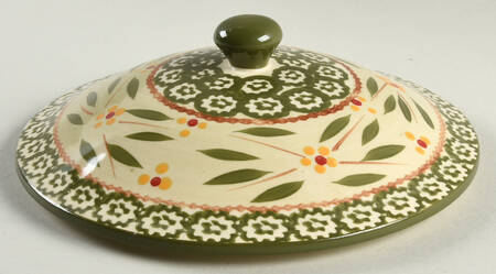 Old World Green 1.5 Quart Round Covered Baker Lid