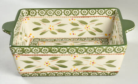 Old World Green 12" Square Baker