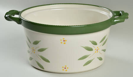 Old World Green 2.5 Qt Round Casserole No Lid