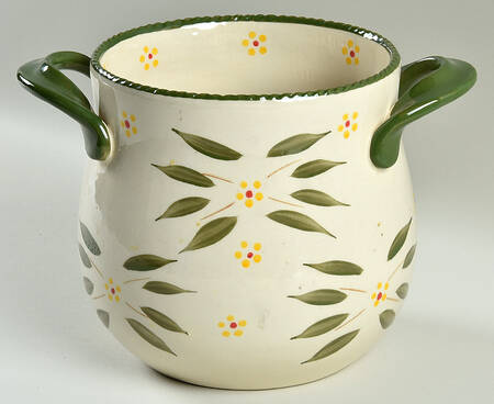 Old World Green Handled Utensil Crock