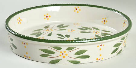 Old World Green 9" Pie Baking Plate