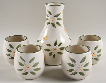 Old World Green (5 Piece) Sake Set