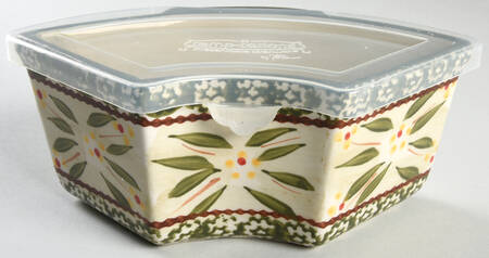 Old World Green 18 Oz Ramekin & Plastic Lid for Baker & Ramekins Set (Chip & Dip)