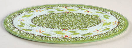 Old World Green Glass Trivet for 12" Oval Baker