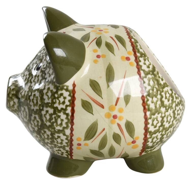 Old World Green Figural Spice Jar No Lid